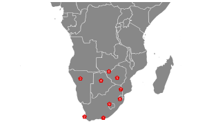 Unsere Route durch das südliche Afrika