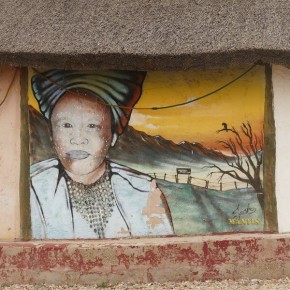 Ein deutscher Künstler hat Ma Betty an der Hüttenwand verewigt