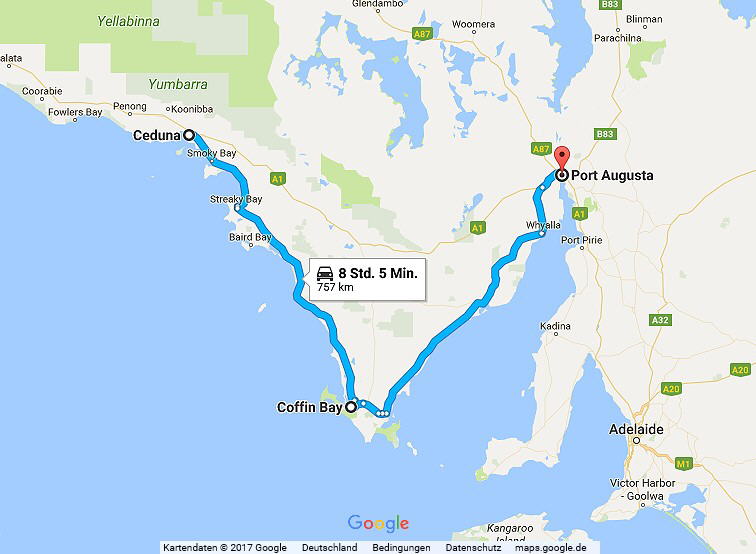 Statistik Australien Teil 4, Ceduna – Port Augusta, Eyre Halbinsel