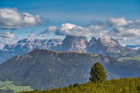 … an dem phantastischen Dolomitenpanorama.